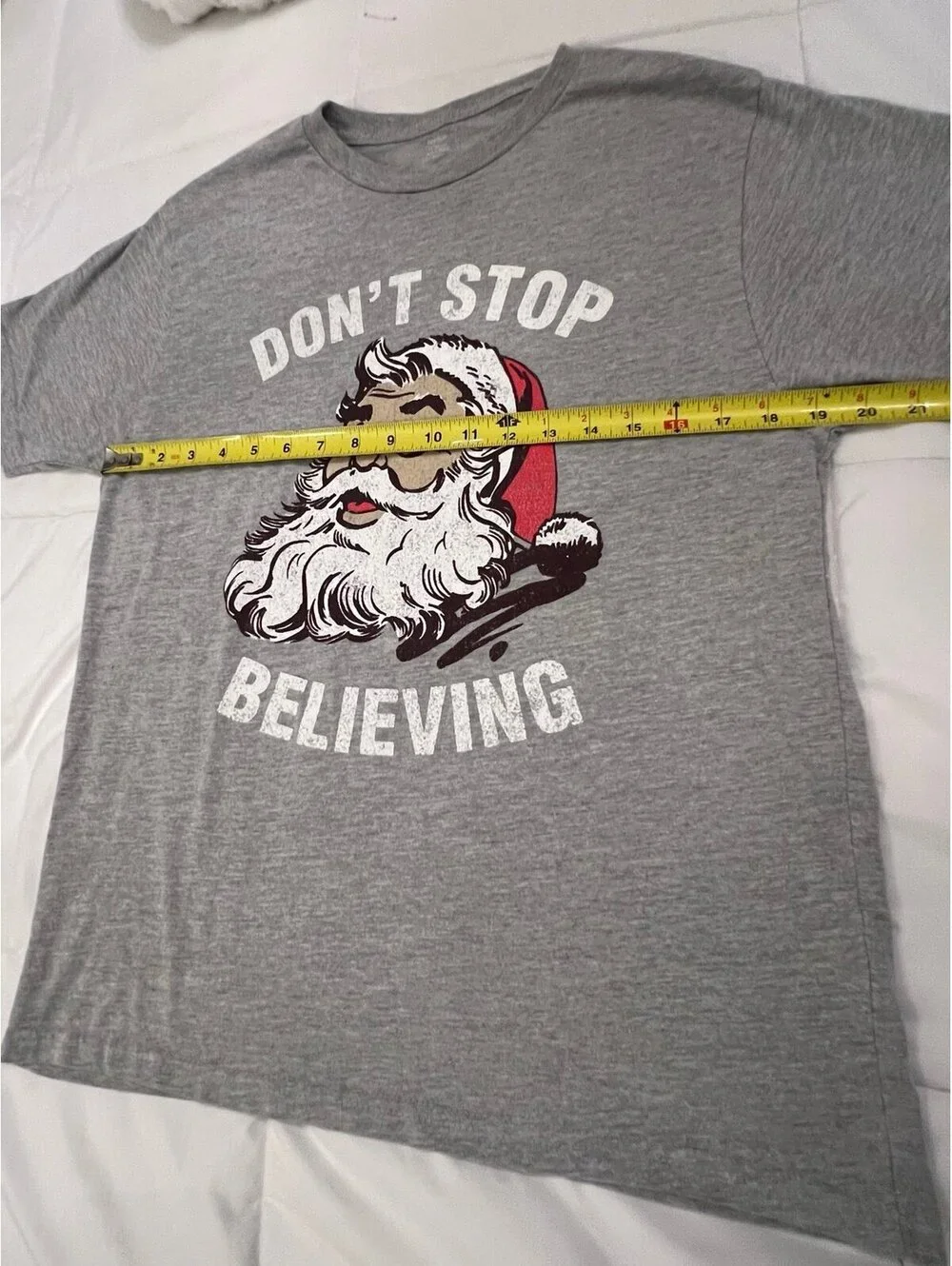 Christmas Mens Medium Gray Santa Claus 
